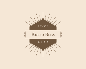 Nostalgic - Retro Hexagon Business logo design