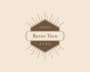 Retro Hexagon Business logo design