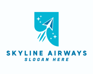 Airliner - Paper Plane Travel logo design