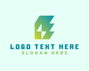 Letternark - Bolt Energy Letter E logo design