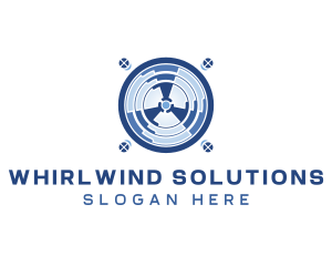 Whirlwind - Fan Exhaust Air Conditioning logo design