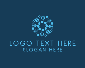 Holiday - Music Note Snowflake logo design