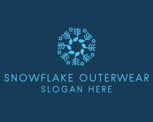 Music Note Snowflake logo design