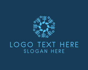 Hymn - Music Note Snowflake logo design