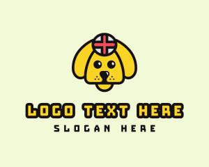Cross - Veterinary Yellow Dog logo design