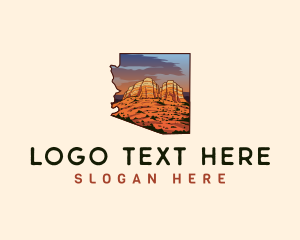 Map - Arizona Sedona Red Rocks logo design