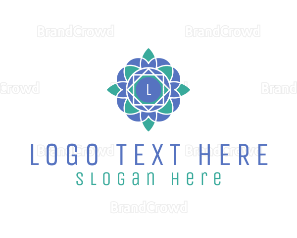 Geometric Flower Stained Glass Logo Brandcrowd Logo Maker