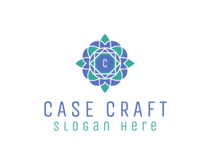 Tile - Geometric Flower Stained Glass logo design