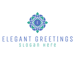 Geometric Flower Stained Glass logo design