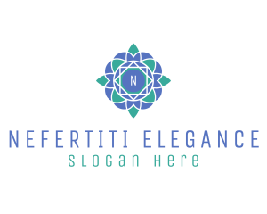 Geometric Flower Stained Glass logo design