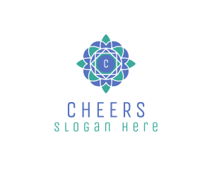 Detailed - Geometric Flower Stained Glass logo design