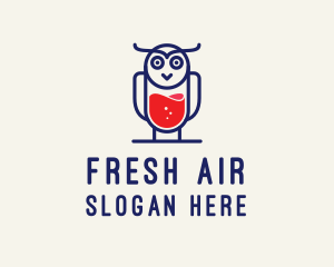 Owl Beverage Bird logo design