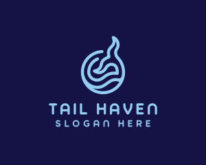 Tail - Dolphin Tail Badge logo design