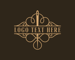 Clothing Designer - Tailor Needle Dressmaker logo design