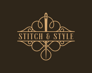 Dressmaker - Tailor Needle Dressmaker logo design