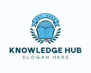 Book Knowledge Education logo design