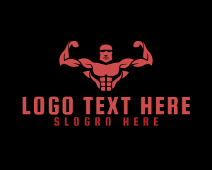 Fitness - Strong Bodybuilder Fitness logo design