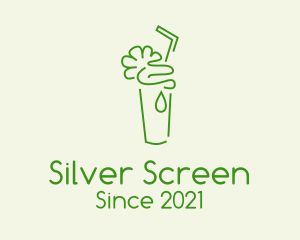 Straw - Green Minimalist Cooler logo design