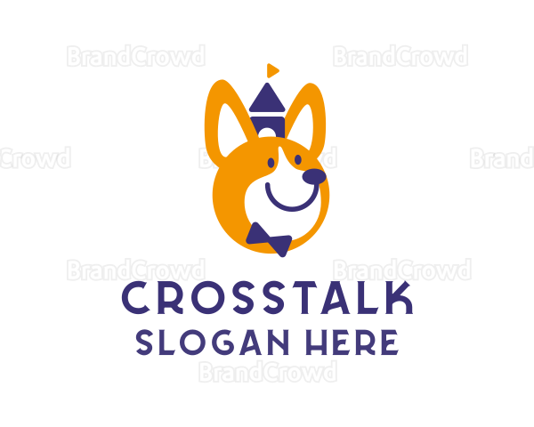 Castle Dog Corgi Logo