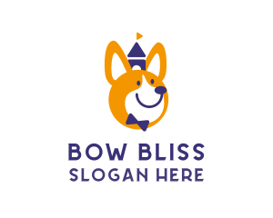 Castle Dog Corgi logo design