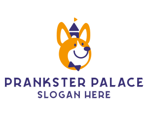 Castle Dog Corgi logo design