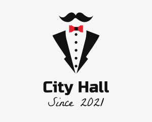 Mayor - Bow Tie Tuxedo Mustache logo design