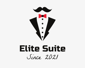 Bow Tie Tuxedo Mustache logo design