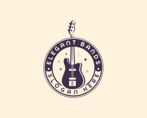 Guitar Concert Musician Band logo design