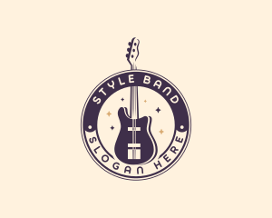 Guitar Concert Musician Band logo design