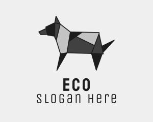 Pet Dog Origami Logo