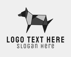 Pet Dog Origami Logo