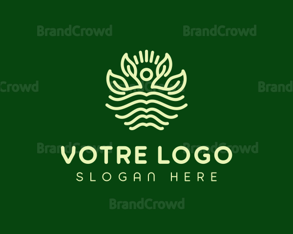 Nature Garden Leaves Logo