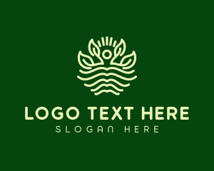 Human - Nature Garden Leaves logo design