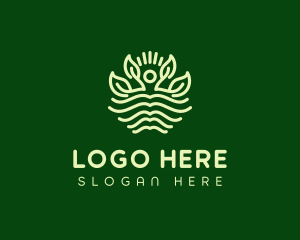 Nature Garden Leaves Logo