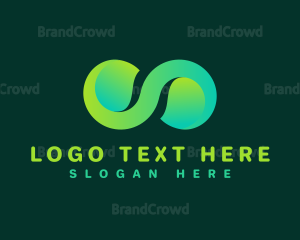 Green Leaf Loop Logo
