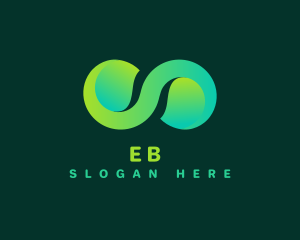 Clinic - Green Leaf Loop logo design