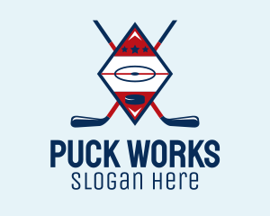 Puck - Ice Hockey Sports Team logo design