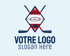 Hockey Stick - Ice Hockey Sports Team logo design