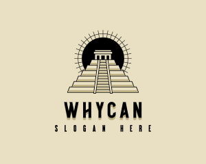 Ancient Mayan Pyramid Logo