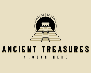 Ancient Mayan Pyramid logo design