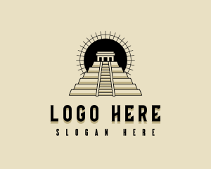 Ancient - Ancient Mayan Pyramid logo design