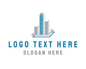 Commerce - Real Estate Skyscraper logo design