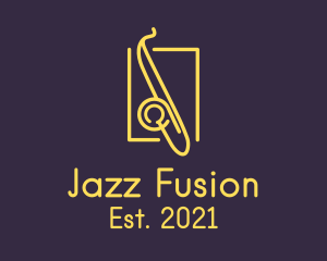 Jazz - Yellow Jazz Saxophone logo design