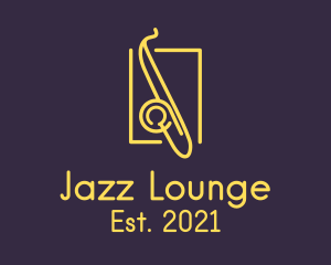 Jazz - Yellow Jazz Saxophone logo design
