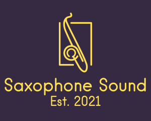 Yellow Jazz Saxophone  logo design
