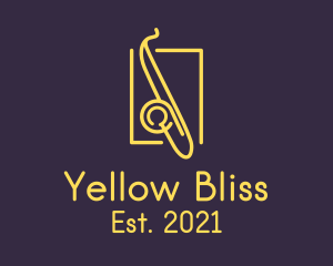 Yellow Jazz Saxophone  logo design