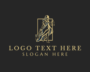 Legislation - Justice Goddess Scale logo design