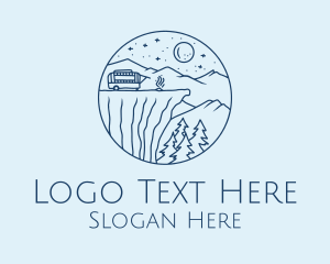 Outdoor - Night Glamping Campsite logo design