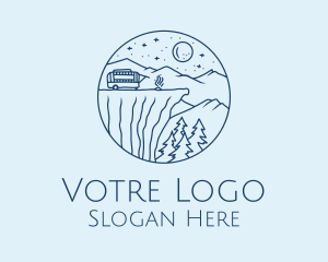 Camping - Night Glamping Campsite logo design