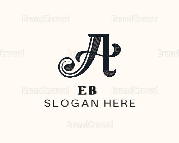 Vintage Elegant Brand Letter A Logo